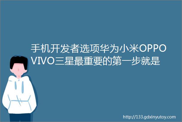 手机开发者选项华为小米OPPOVIVO三星最重要的第一步就是打开手机的开发者选项所有安卓手机全部都有开发者选项